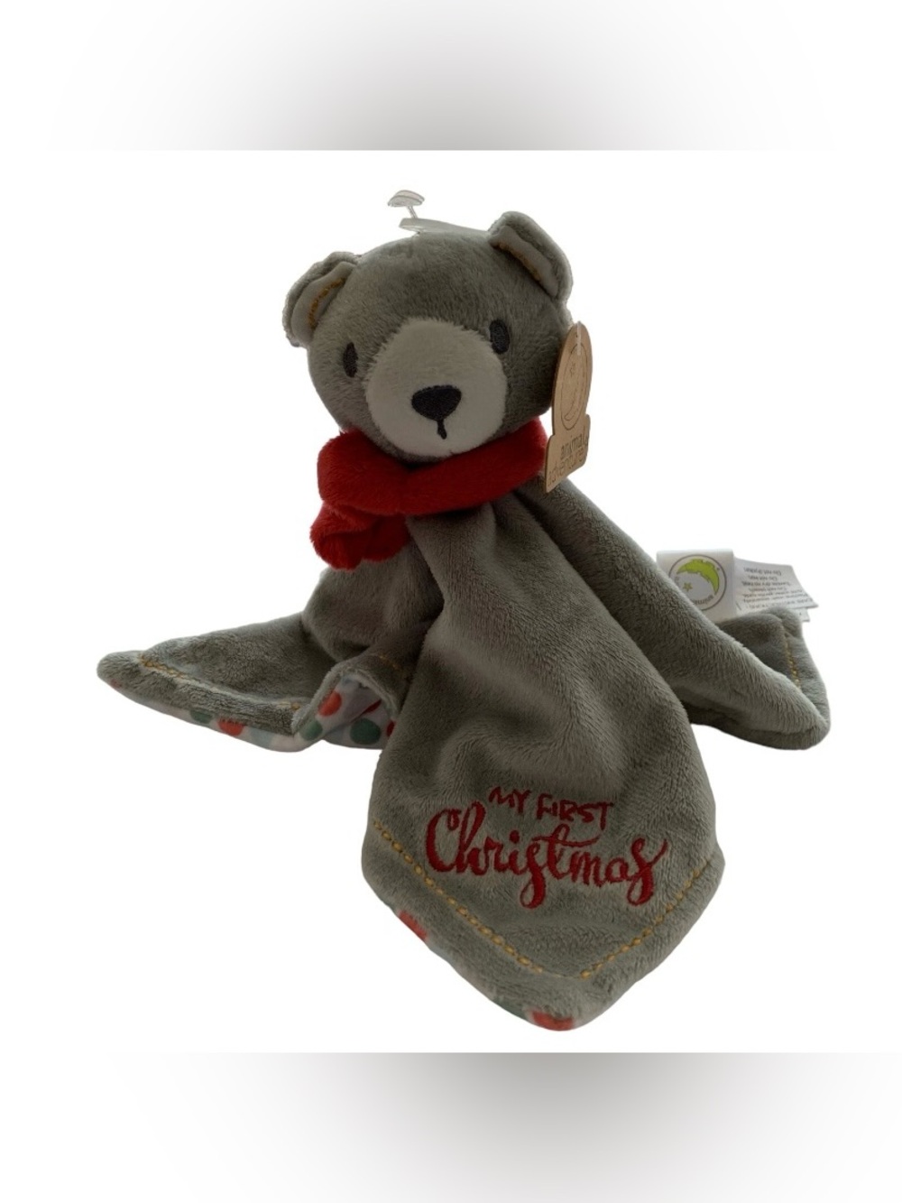 Animal Adventure Gray Bear My First Christmas Lovey Plush Stuffed Animal